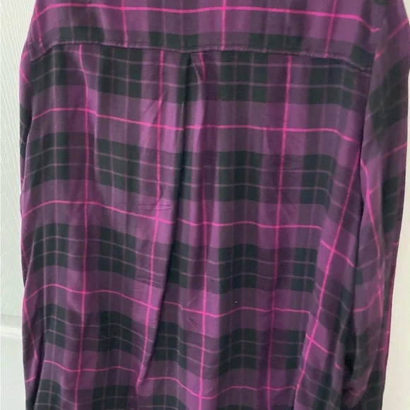 Terra & Sky Plaid Flannel Button Up Shirt Plus Size 3XL Long Sleeve - Picture 2 of 3
